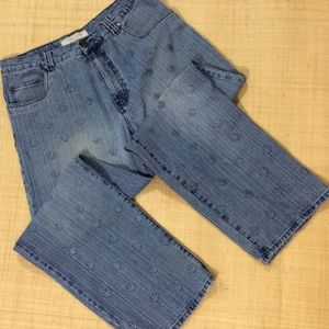 Embroidered Pot Leaf Mukawear Jeans Cannabis sz 38